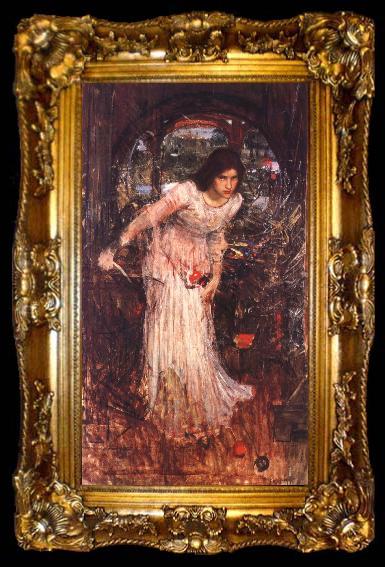 framed  John William Waterhouse The Lady of Shalott, ta009-2